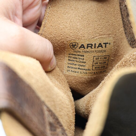 Ariat Rambler Western Boots Brown Bomber Men's size 11.5 D Square Toe 10002317 - Picture 3 of 8